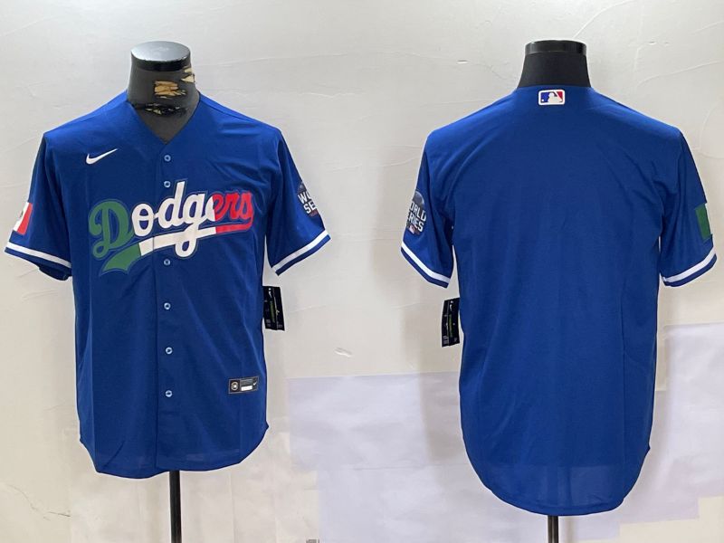 Men Los Angeles Dodgers Blank Blue Game 2024 Nike MLB Jersey style 1015